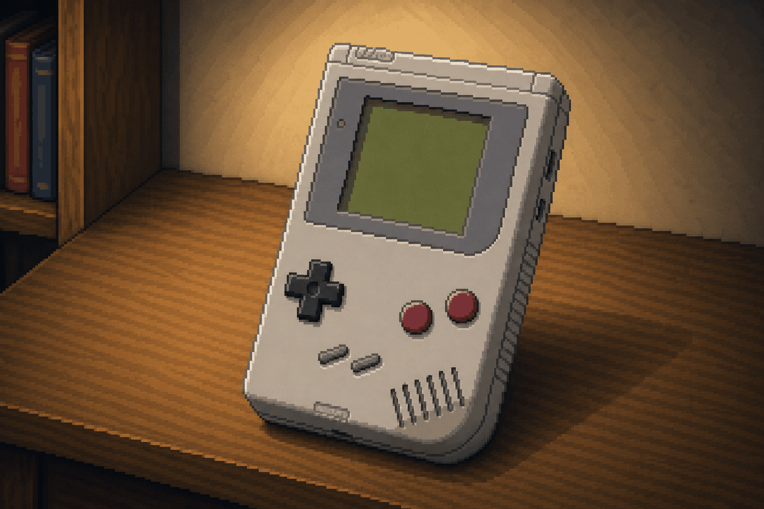 8-bit image of an original Nintendo Game Boy